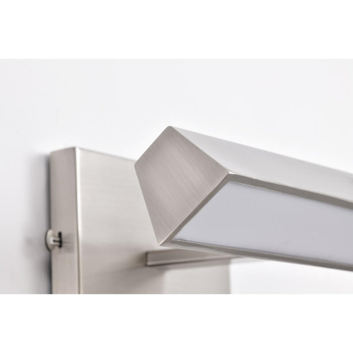 SATCO/NUVO Mila 1 Foot LED Picture Light 12W CCT Selectable 2700K/3000K/3500K/ 90 CRI 120V Brushed Nickel Finish Acrylic Lens (62-2336)