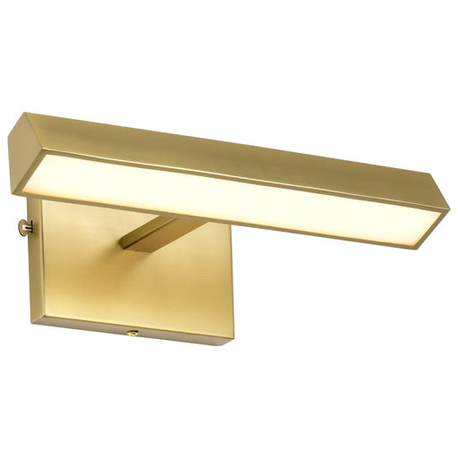 SATCO/NUVO Mila 1 Foot LED Picture Light 12W CCT Selectable 2700K/3000K/3500K/ 90 CRI 120V Vintage Brass Finish Acrylic Lens (62-2337)