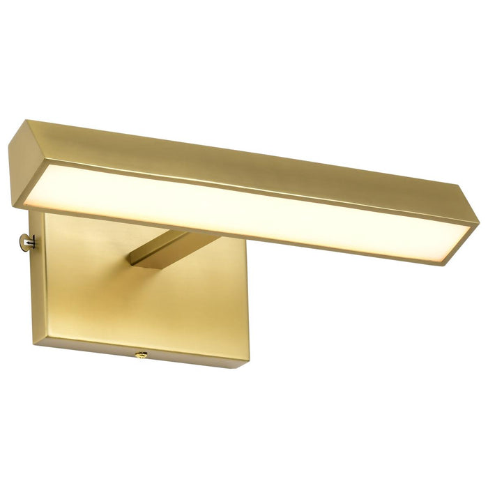 SATCO/NUVO Mila 1 Foot LED Picture Light 12W CCT Selectable 2700K/3000K/3500K/ 90 CRI 120V Vintage Brass Finish Acrylic Lens (62-2337)