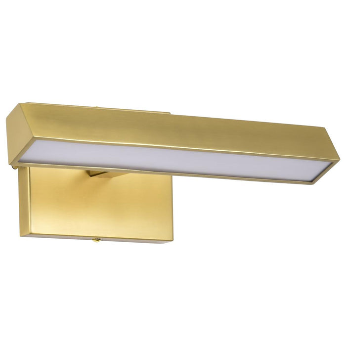 SATCO/NUVO Mila 1 Foot LED Picture Light 12W CCT Selectable 2700K/3000K/3500K/ 90 CRI 120V Vintage Brass Finish Acrylic Lens (62-2337)