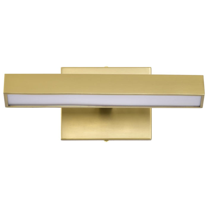 SATCO/NUVO Mila 1 Foot LED Picture Light 12W CCT Selectable 2700K/3000K/3500K/ 90 CRI 120V Vintage Brass Finish Acrylic Lens (62-2337)