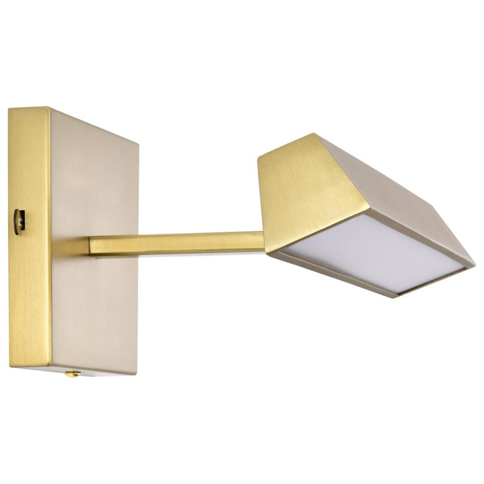 SATCO/NUVO Mila 1 Foot LED Picture Light 12W CCT Selectable 2700K/3000K/3500K/ 90 CRI 120V Vintage Brass Finish Acrylic Lens (62-2337)