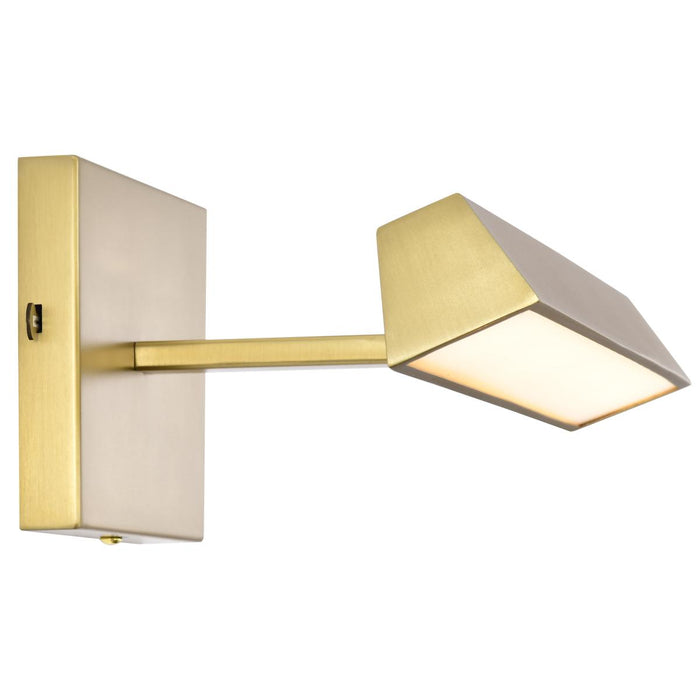 SATCO/NUVO Mila 1 Foot LED Picture Light 12W CCT Selectable 2700K/3000K/3500K/ 90 CRI 120V Vintage Brass Finish Acrylic Lens (62-2337)