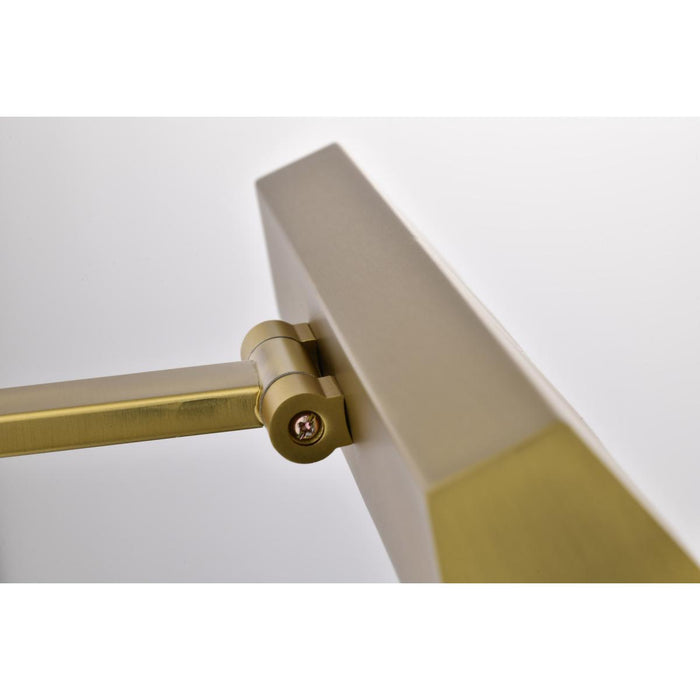 SATCO/NUVO Mila 1 Foot LED Picture Light 12W CCT Selectable 2700K/3000K/3500K/ 90 CRI 120V Vintage Brass Finish Acrylic Lens (62-2337)