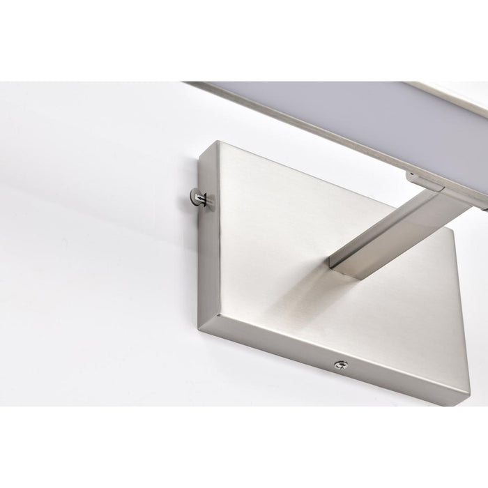 SATCO/NUVO Mila 2 Foot LED Picture Light 20W CCT Selectable 2700K/3000K/3500K/ 90 CRI 120V Brushed Nickel Finish Acrylic Lens (62-2341)