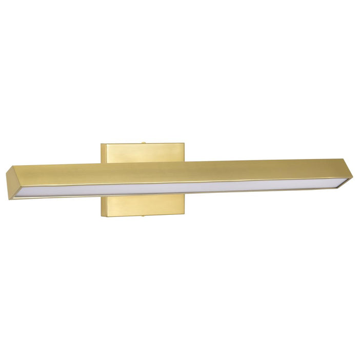 SATCO/NUVO Mila 2 Foot LED Picture Light 20W CCT Selectable 2700K/3000K/3500K/ 90 CRI 120V Vintage Brass Finish Acrylic Lens (62-2342)