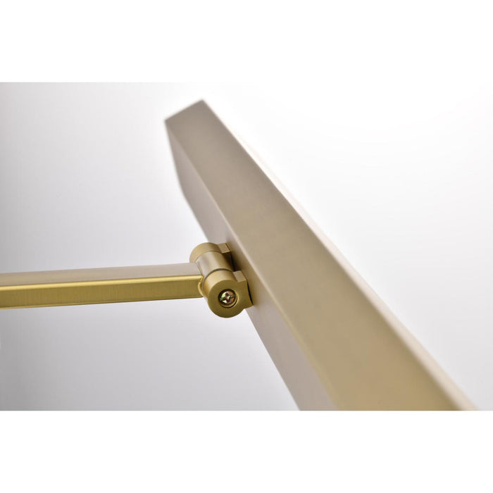 SATCO/NUVO Mila 2 Foot LED Picture Light 20W CCT Selectable 2700K/3000K/3500K/ 90 CRI 120V Vintage Brass Finish Acrylic Lens (62-2342)