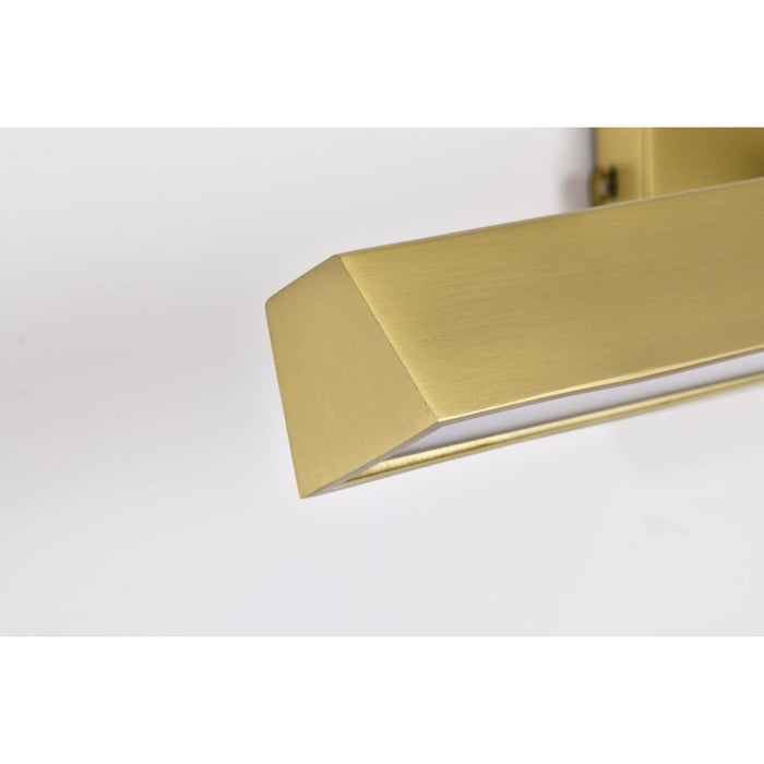 SATCO/NUVO Mila 2 Foot LED Picture Light 20W CCT Selectable 2700K/3000K/3500K/ 90 CRI 120V Vintage Brass Finish Acrylic Lens (62-2342)