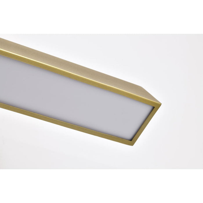 SATCO/NUVO Mila 2 Foot LED Picture Light 20W CCT Selectable 2700K/3000K/3500K/ 90 CRI 120V Vintage Brass Finish Acrylic Lens (62-2342)