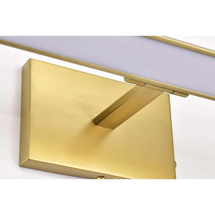 SATCO/NUVO Mila 3 Foot LED Picture Light 35W CCT Selectable 2700K/3000K/3500K/ 90 CRI 120V Vintage Brass Finish Acrylic Lens (62-2347)