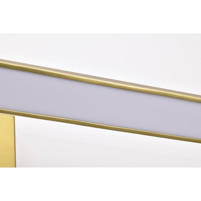 SATCO/NUVO Mila 3 Foot LED Picture Light 35W CCT Selectable 2700K/3000K/3500K/ 90 CRI 120V Vintage Brass Finish Acrylic Lens (62-2347)