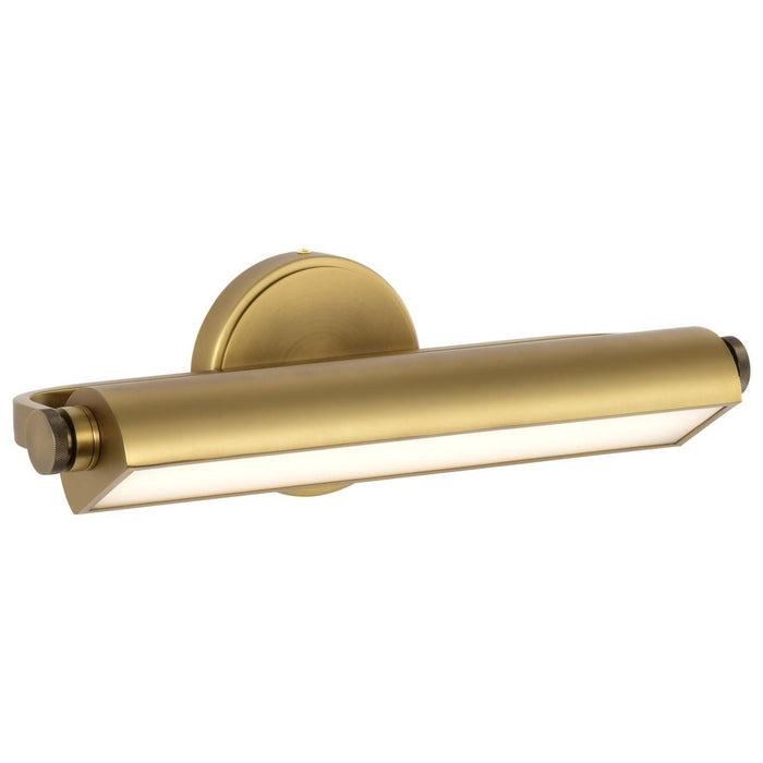 SATCO/NUVO Auden 18 Inch LED Vanity 15W 1200Lm CCT Selectable 3000K/4000K/5000K 90 CRI 120V Vintage Brass Finish Acrylic Lens (62-2352)