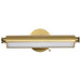 SATCO/NUVO Auden 18 Inch LED Vanity 15W 1200Lm CCT Selectable 3000K/4000K/5000K 90 CRI 120V Vintage Brass Finish Acrylic Lens (62-2352)