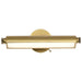 SATCO/NUVO Auden 18 Inch LED Vanity 15W 1200Lm CCT Selectable 3000K/4000K/5000K 90 CRI 120V Vintage Brass Finish Acrylic Lens (62-2352)