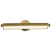 SATCO/NUVO Auden 24 Inch LED Vanity 20W 1600Lm CCT Selectable 3000K/4000K/5000K 90 CRI 120V Vintage Brass Finish Acrylic Lens (62-2357)