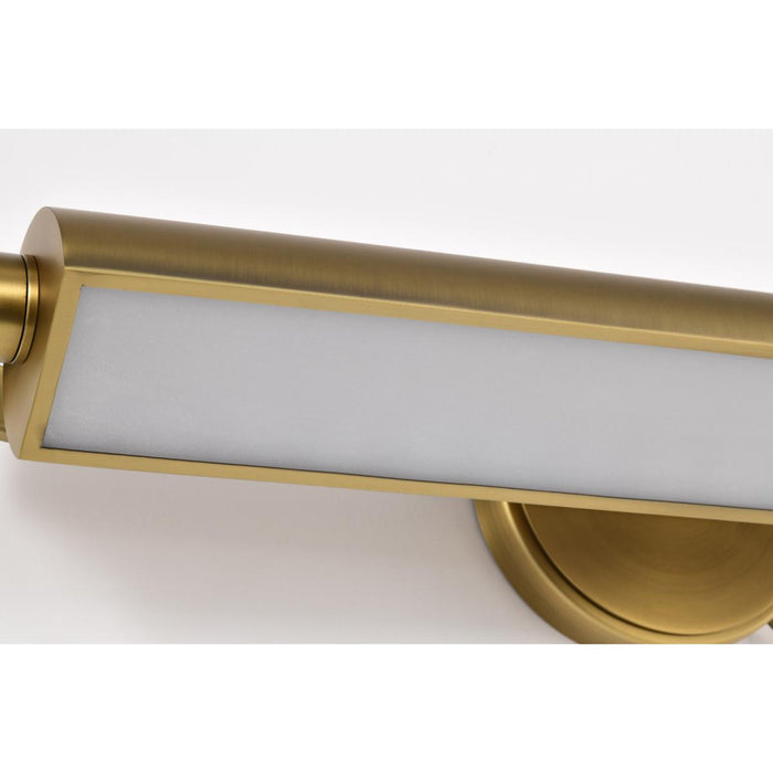 SATCO/NUVO Auden 24 Inch LED Vanity 20W 1600Lm CCT Selectable 3000K/4000K/5000K 90 CRI 120V Vintage Brass Finish Acrylic Lens (62-2357)