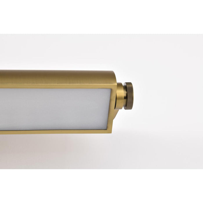 SATCO/NUVO Auden 24 Inch LED Vanity 20W 1600Lm CCT Selectable 3000K/4000K/5000K 90 CRI 120V Vintage Brass Finish Acrylic Lens (62-2357)