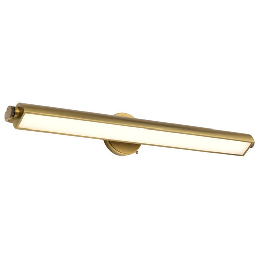 SATCO/NUVO Auden 36 Inch LED Vanity 35W 2800Lm CCT Selectable 3000K/4000K/5000K 90 CRI 120V Vintage Brass Finish Acrylic Lens (62-2362)
