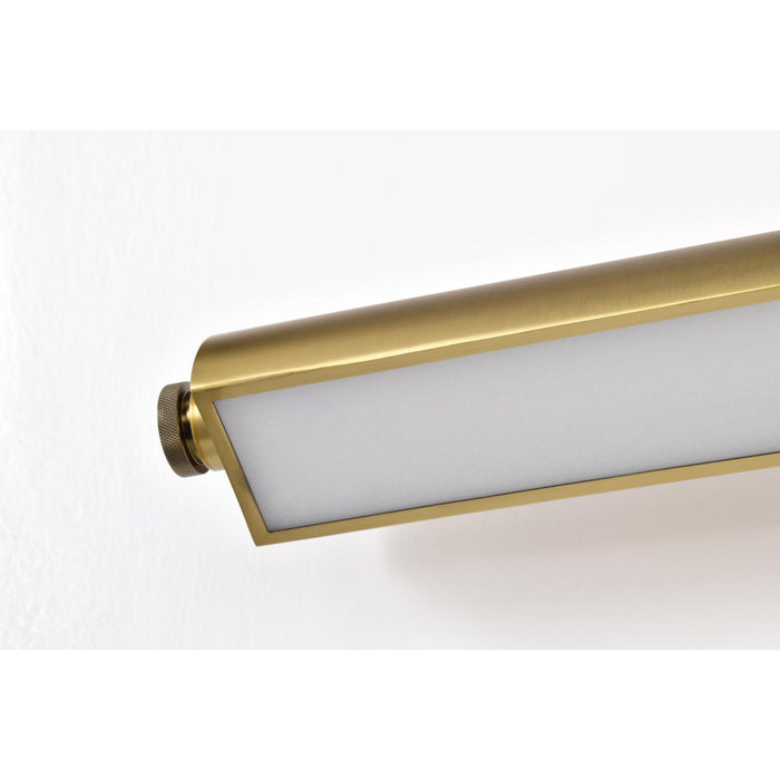 SATCO/NUVO Auden 36 Inch LED Vanity 35W 2800Lm CCT Selectable 3000K/4000K/5000K 90 CRI 120V Vintage Brass Finish Acrylic Lens (62-2362)