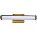 SATCO/NUVO Cora 18 Inch LED Vanity 15W 1200Lm CCT Selectable 3000K/4000K/5000K 90 CRI 120V Vintage Brass Finish Acrylic Lens (62-2367)