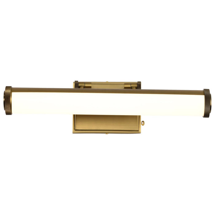 SATCO/NUVO Cora 18 Inch LED Vanity 15W 1200Lm CCT Selectable 3000K/4000K/5000K 90 CRI 120V Vintage Brass Finish Acrylic Lens (62-2367)