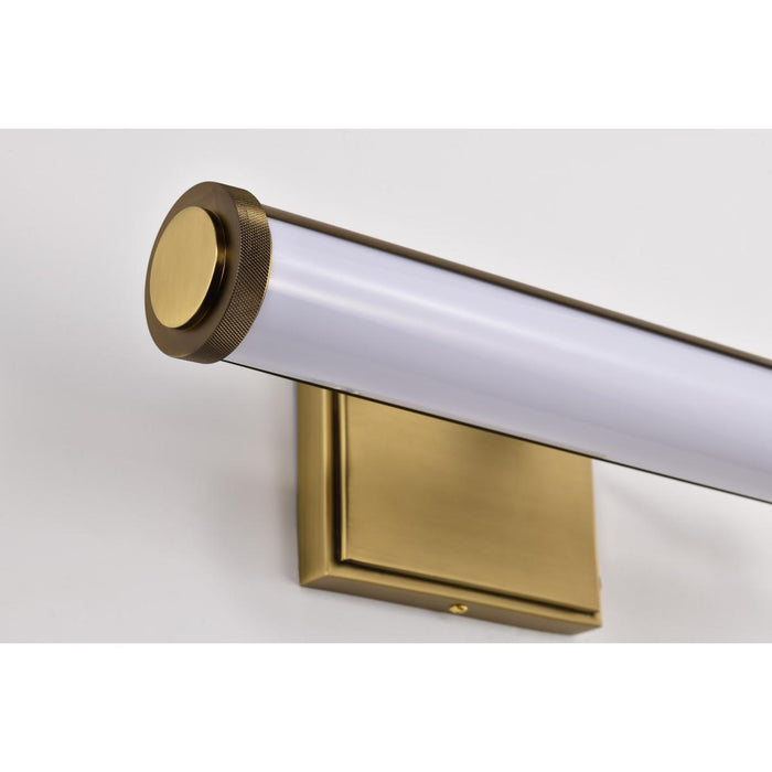 SATCO/NUVO Cora 18 Inch LED Vanity 15W 1200Lm CCT Selectable 3000K/4000K/5000K 90 CRI 120V Vintage Brass Finish Acrylic Lens (62-2367)