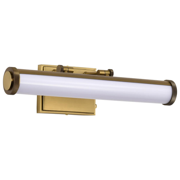 SATCO/NUVO Cora 18 Inch LED Vanity 15W 1200Lm CCT Selectable 3000K/4000K/5000K 90 CRI 120V Vintage Brass Finish Acrylic Lens (62-2367)
