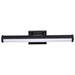 SATCO/NUVO Cora 24 Inch LED Vanity 20W 1600Lm CCT Selectable 3000K/4000K/5000K 90 CRI 120V Black Finish Acrylic Lens (62-2370)