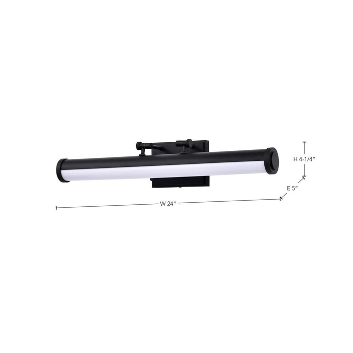 SATCO/NUVO Cora 24 Inch LED Vanity 20W 1600Lm CCT Selectable 3000K/4000K/5000K 90 CRI 120V Black Finish Acrylic Lens (62-2370)