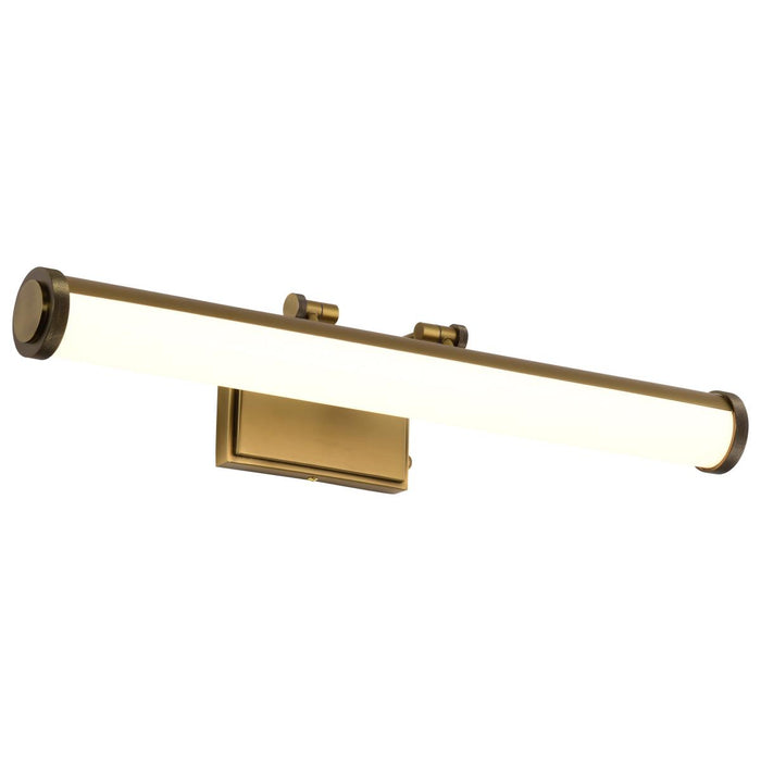 SATCO/NUVO Cora 24 Inch LED Vanity 20W 1600Lm CCT Selectable 3000K/4000K/5000K 90 CRI 120V Vintage Brass Finish Acrylic Lens (62-2372)