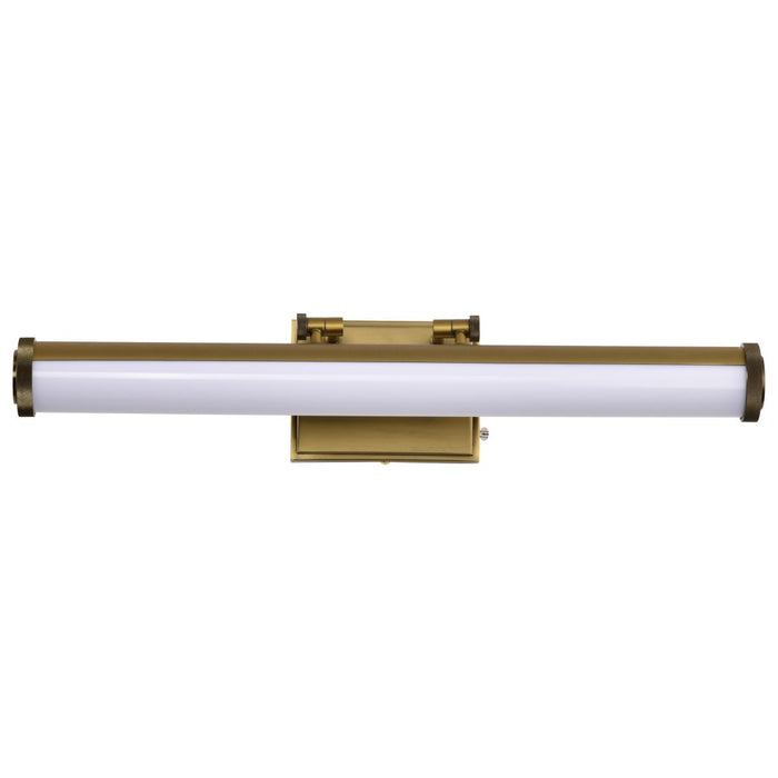 SATCO/NUVO Cora 24 Inch LED Vanity 20W 1600Lm CCT Selectable 3000K/4000K/5000K 90 CRI 120V Vintage Brass Finish Acrylic Lens (62-2372)