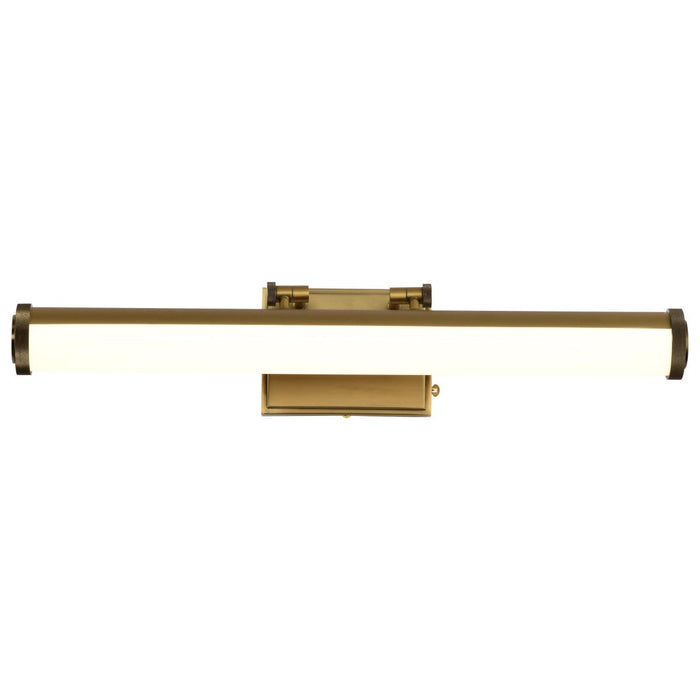SATCO/NUVO Cora 24 Inch LED Vanity 20W 1600Lm CCT Selectable 3000K/4000K/5000K 90 CRI 120V Vintage Brass Finish Acrylic Lens (62-2372)