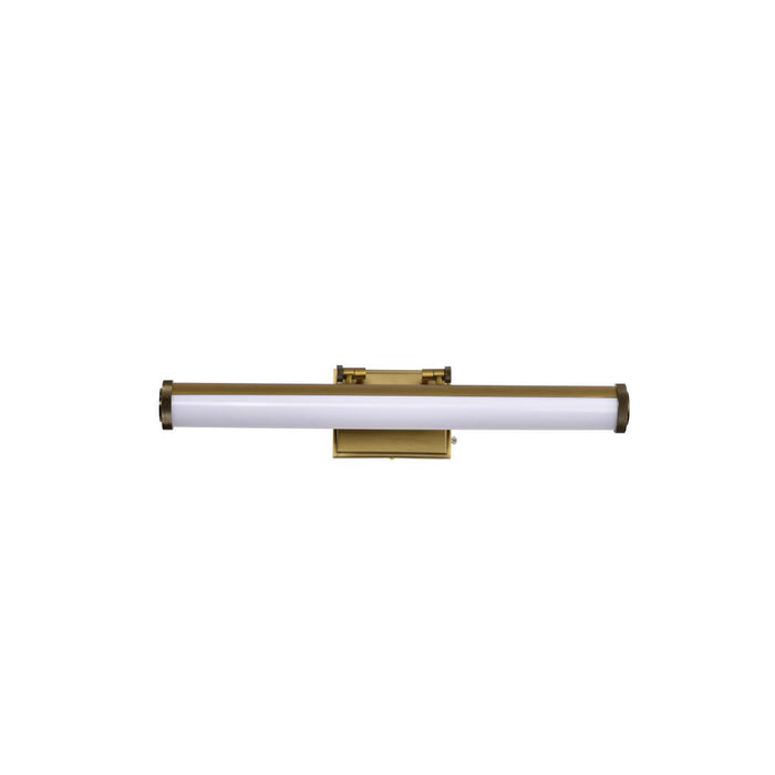 SATCO/NUVO Cora 24 Inch LED Vanity 20W 1600Lm CCT Selectable 3000K/4000K/5000K 90 CRI 120V Vintage Brass Finish Acrylic Lens (62-2372)