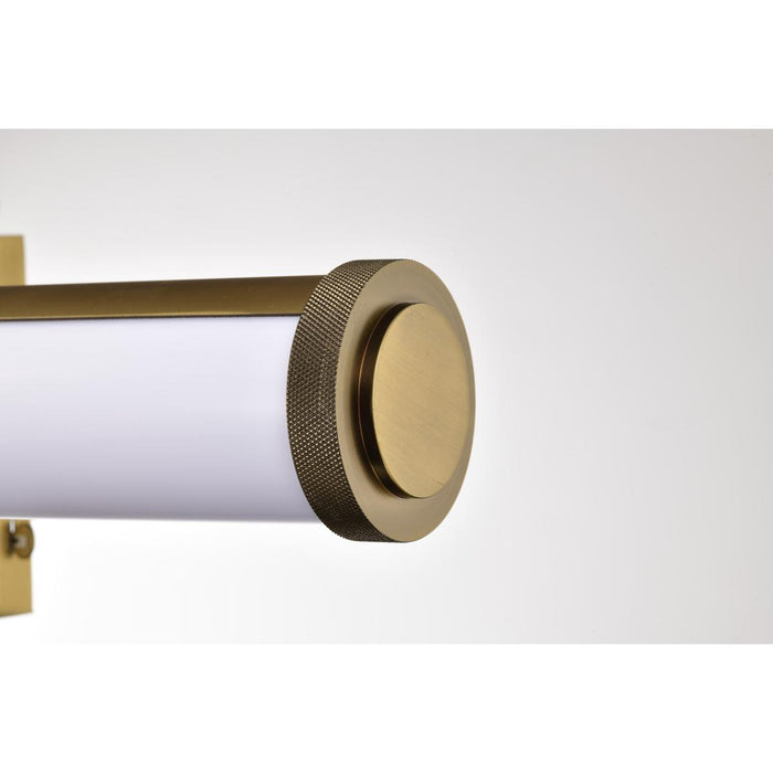SATCO/NUVO Cora 24 Inch LED Vanity 20W 1600Lm CCT Selectable 3000K/4000K/5000K 90 CRI 120V Vintage Brass Finish Acrylic Lens (62-2372)