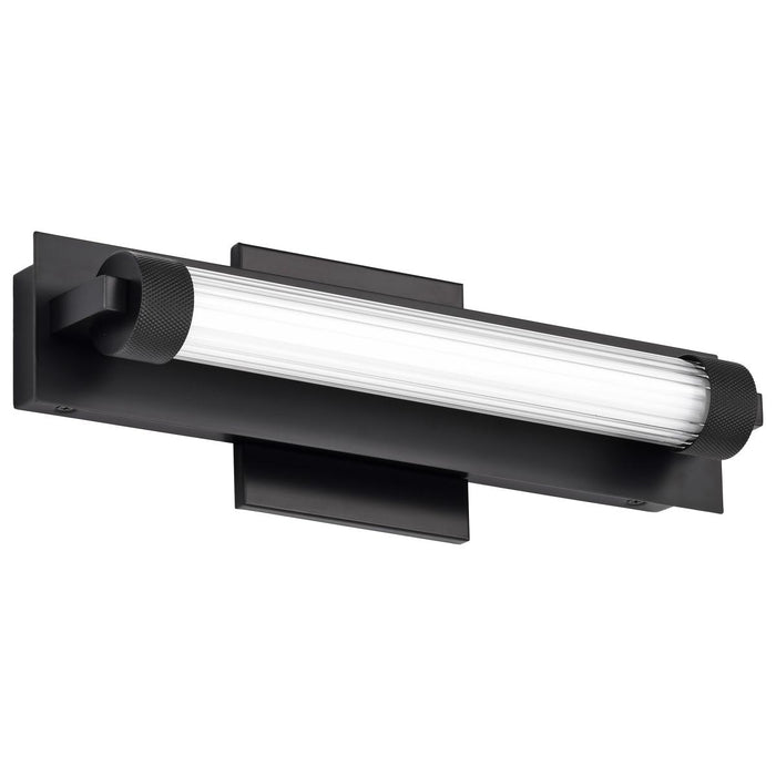 SATCO/NUVO Larissa 14 Inch LED Vanity 9W 576Lm 3000K 90 CRI 120-277V Black Finish Opaque Glass (62-2380)