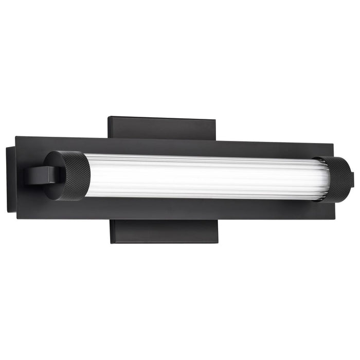 SATCO/NUVO Larissa 14 Inch LED Vanity 9W 576Lm 3000K 90 CRI 120-277V Black Finish Opaque Glass (62-2380)
