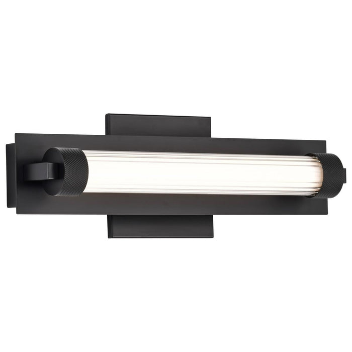 SATCO/NUVO Larissa 14 Inch LED Vanity 9W 576Lm 3000K 90 CRI 120-277V Black Finish Opaque Glass (62-2380)