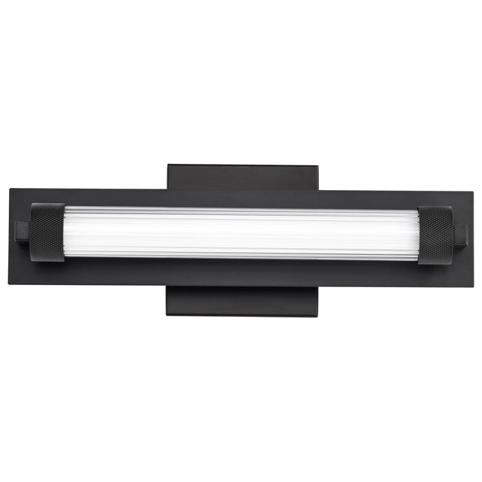 SATCO/NUVO Larissa 14 Inch LED Vanity 9W 576Lm 3000K 90 CRI 120-277V Black Finish Opaque Glass (62-2380)