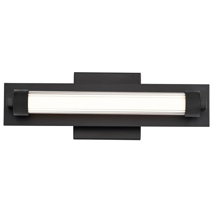 SATCO/NUVO Larissa 14 Inch LED Vanity 9W 576Lm 3000K 90 CRI 120-277V Black Finish Opaque Glass (62-2380)