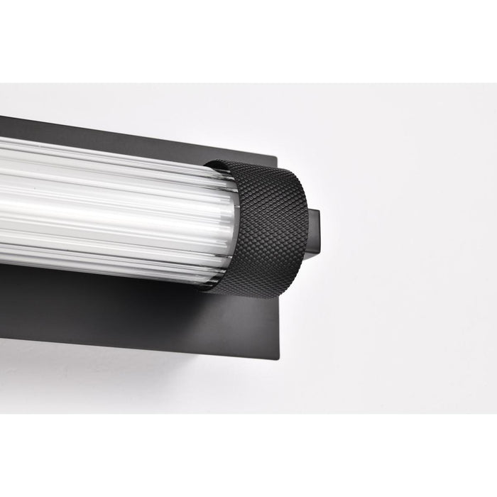 SATCO/NUVO Larissa 14 Inch LED Vanity 9W 576Lm 3000K 90 CRI 120-277V Black Finish Opaque Glass (62-2380)