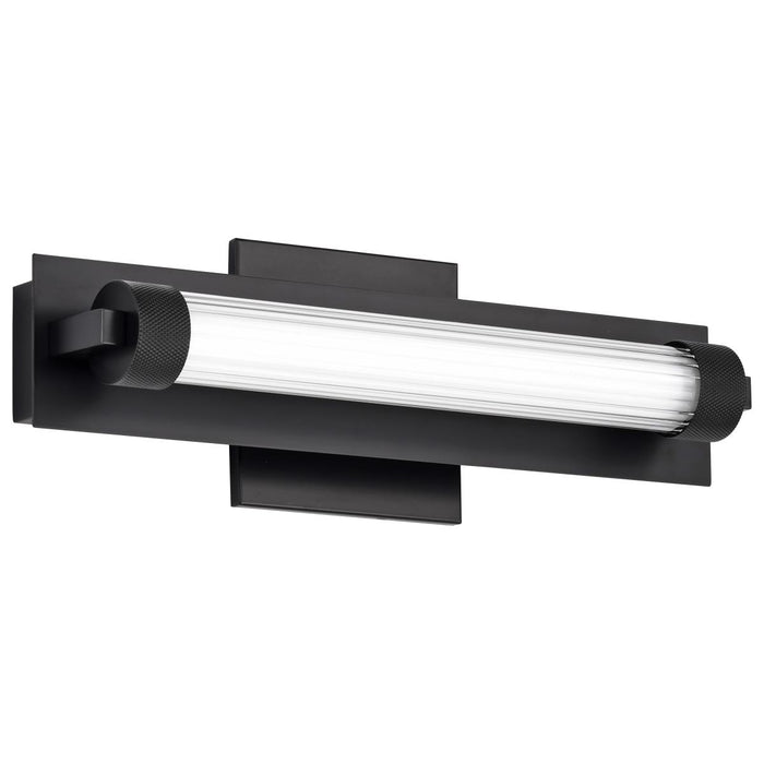 SATCO/NUVO Larissa 14 Inch LED Vanity 9W 576Lm 3000K 90 CRI 120-277V Black Finish Opaque Glass (62-2380)