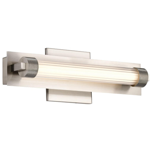 SATCO/NUVO Larissa 14 Inch LED Vanity 9W 576Lm 3000K 90 CRI 120-277V Brushed Nickel Finish Opaque Glass (62-2381)