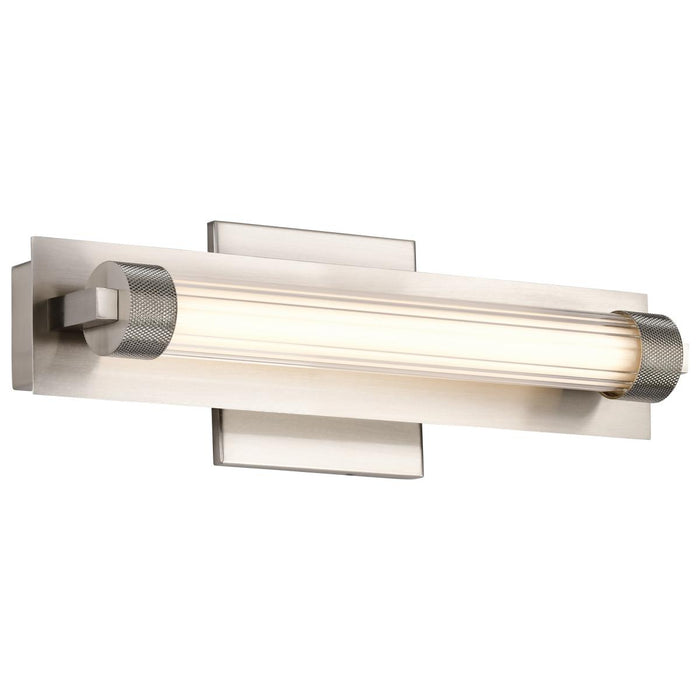 SATCO/NUVO Larissa 14 Inch LED Vanity 9W 576Lm 3000K 90 CRI 120-277V Brushed Nickel Finish Opaque Glass (62-2381)