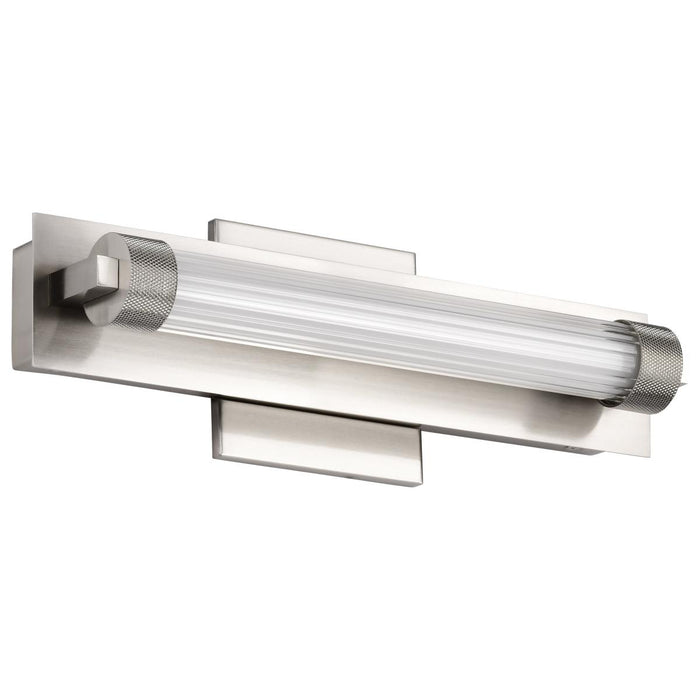 SATCO/NUVO Larissa 14 Inch LED Vanity 9W 576Lm 3000K 90 CRI 120-277V Brushed Nickel Finish Opaque Glass (62-2381)
