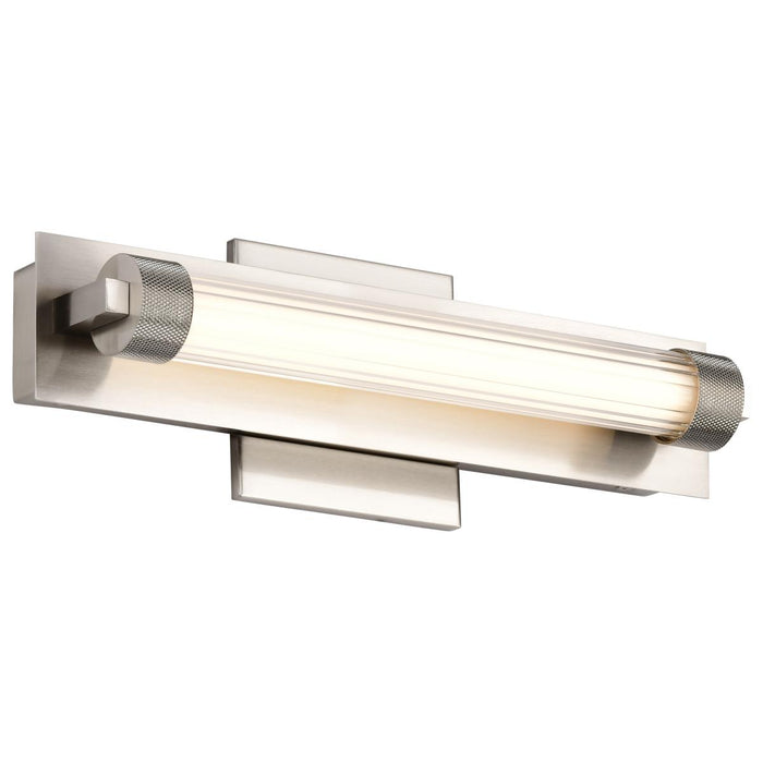SATCO/NUVO Larissa 14 Inch LED Vanity 9W 576Lm 3000K 90 CRI 120-277V Brushed Nickel Finish Opaque Glass (62-2381)