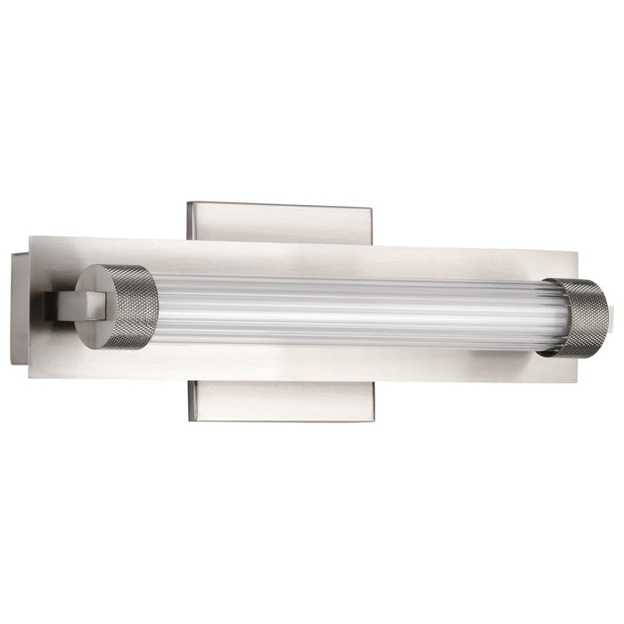 SATCO/NUVO Larissa 14 Inch LED Vanity 9W 576Lm 3000K 90 CRI 120-277V Brushed Nickel Finish Opaque Glass (62-2381)