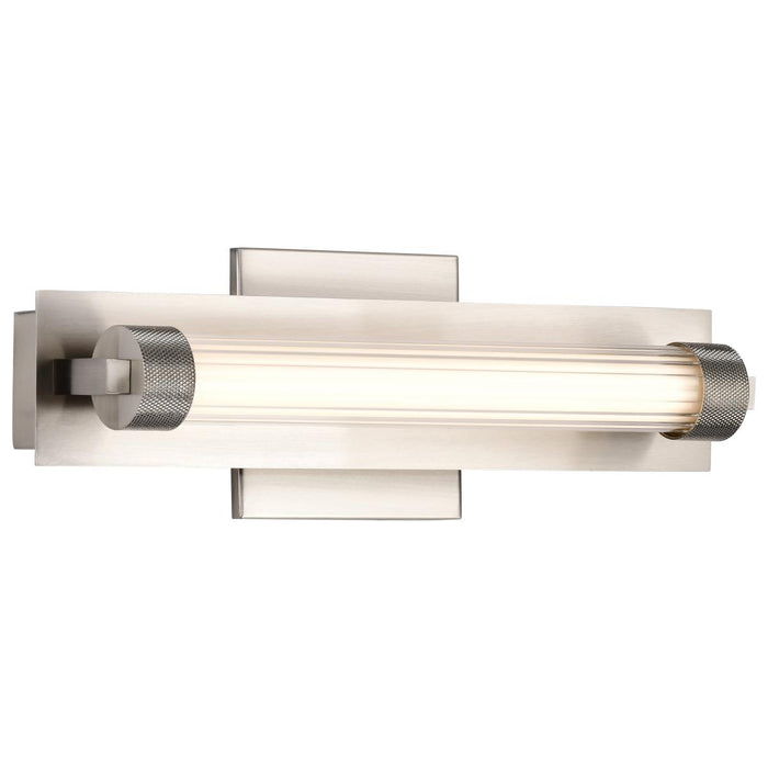 SATCO/NUVO Larissa 14 Inch LED Vanity 9W 576Lm 3000K 90 CRI 120-277V Brushed Nickel Finish Opaque Glass (62-2381)