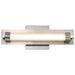 SATCO/NUVO Larissa 14 Inch LED Vanity 9W 576Lm 3000K 90 CRI 120-277V Brushed Nickel Finish Opaque Glass (62-2381)