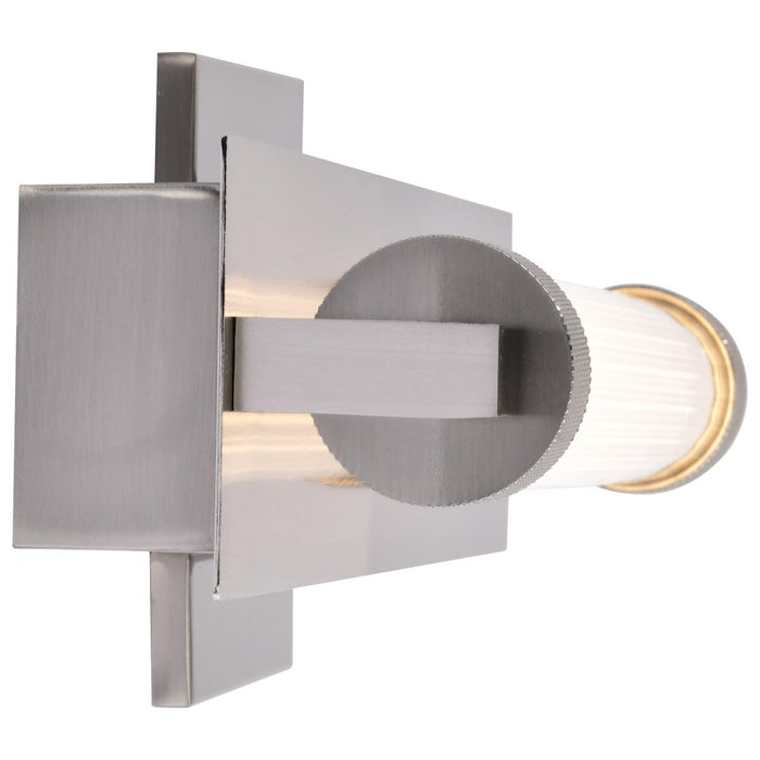 SATCO/NUVO Larissa 14 Inch LED Vanity 9W 576Lm 3000K 90 CRI 120-277V Brushed Nickel Finish Opaque Glass (62-2381)