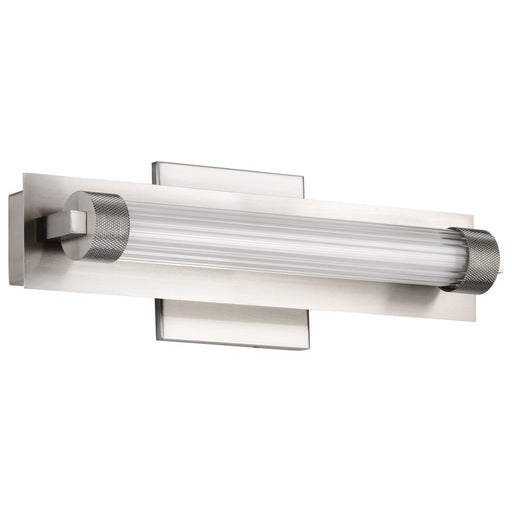 SATCO/NUVO Larissa 14 Inch LED Vanity 9W 576Lm 3000K 90 CRI 120-277V Brushed Nickel Finish Opaque Glass (62-2381)